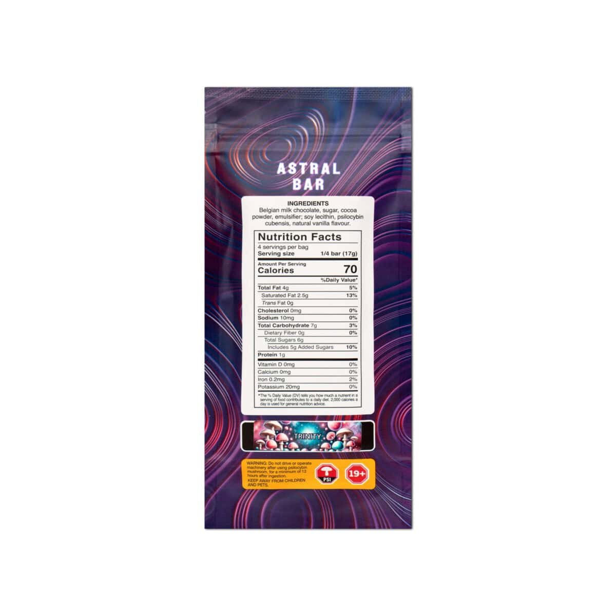 Astral Bars - Milk Chocolate - Psilocybin Chocolate 5 G - Image 2