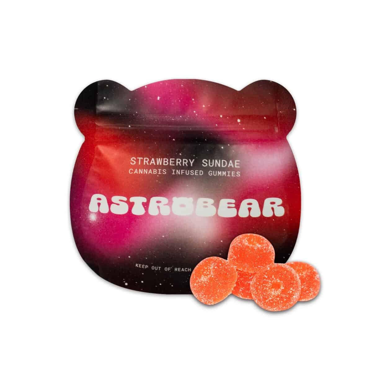 STRAWBERRY SUNDAE 300MG THC GUMMIES - Image 1