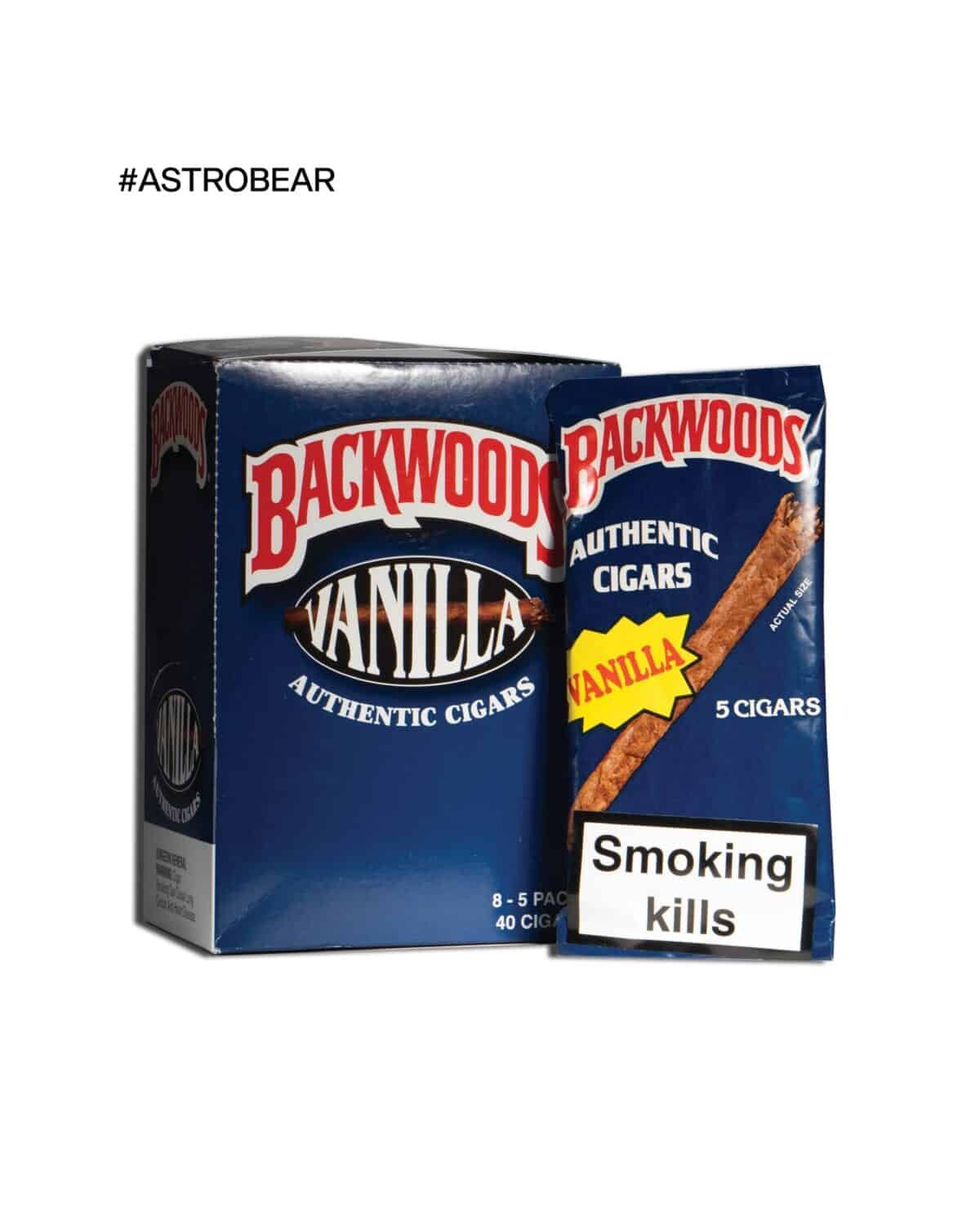 Thumbnail image of Backwoods Vanilla Cigars with authentic cigar packaging.